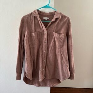 Madewell oversize cotton flannel ex-boyfriend swing shirt